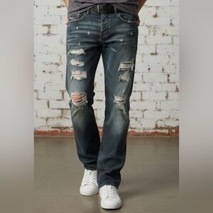 A/X Armani Exchange Men's Ripped Denim Jeans